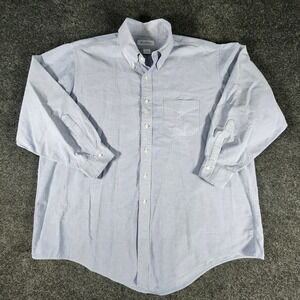 VTG Brooks Brothers Made in USA  Button Down Oxford Shirt in Blue Size 18.5-34
